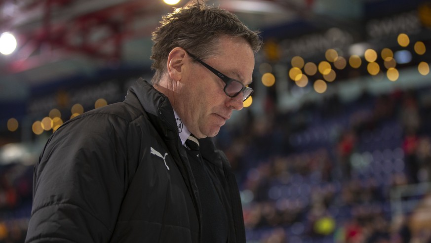 Geneve-Servette HC Cheftrainer Chris McSorley waehrend dem Eishockey-Meisterschaftsspiel der National League zwischen den SC Rapperswil-Jona Lakers und Geneve-Servette HC am Freitag, 22. Februar 2019, ...