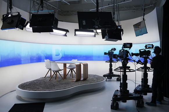 Das Studio von Tele Basel, dem ältesten Regionalfernsehsender der Schweiz. 