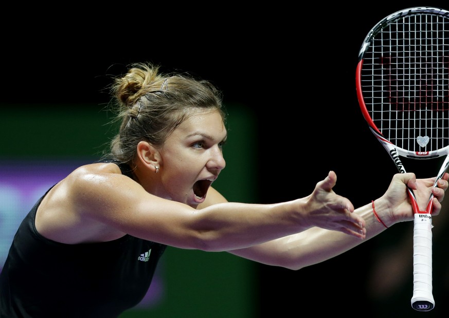 Simona Halep zeigt Emotionen.