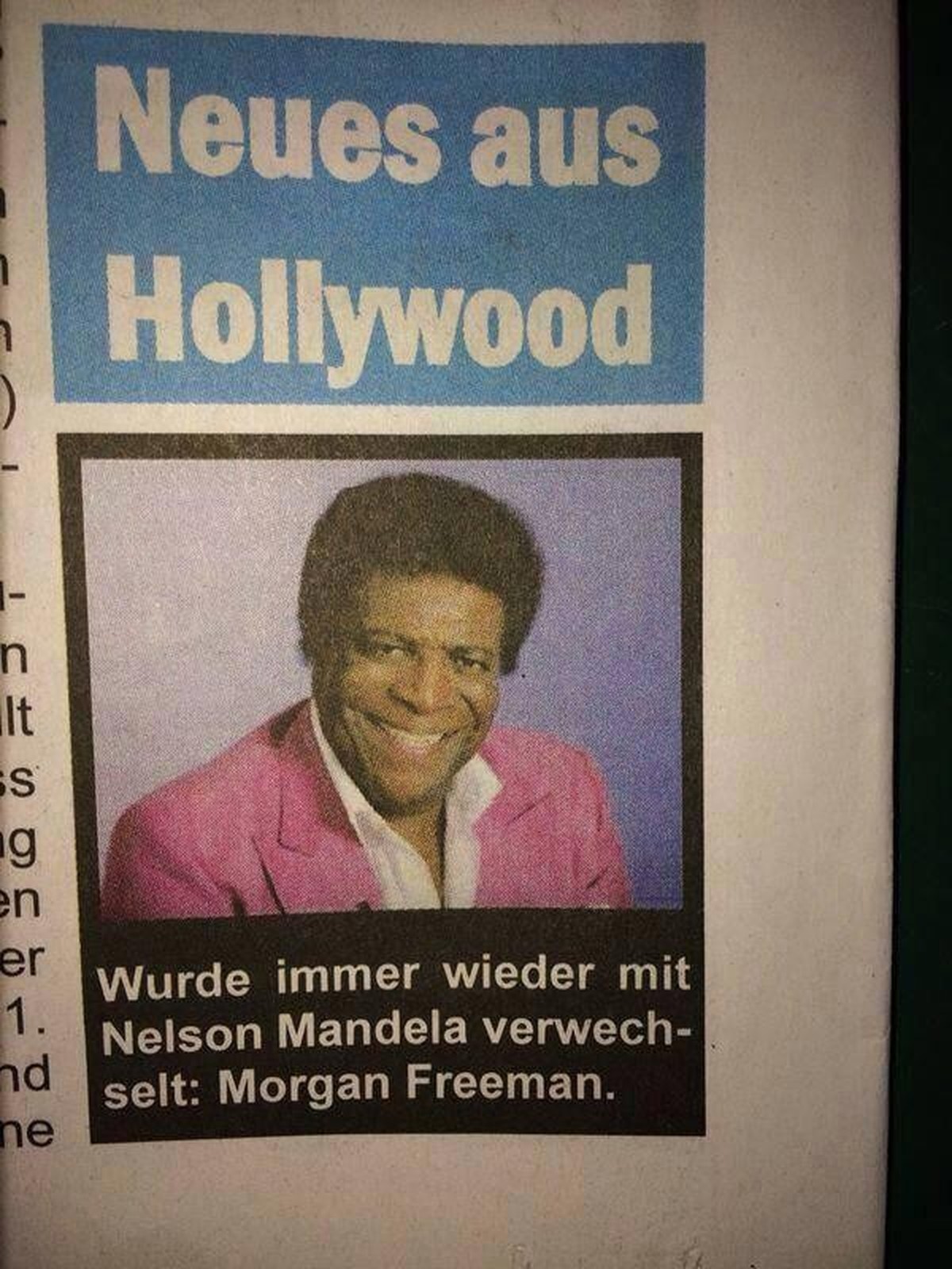Warum Morgan Freeman Denzel Washington beneidet\nDafür wurde er des öfteren mit Nelson Mandela verwechselt, das ist ja irgendwie auch eine Ehre.
