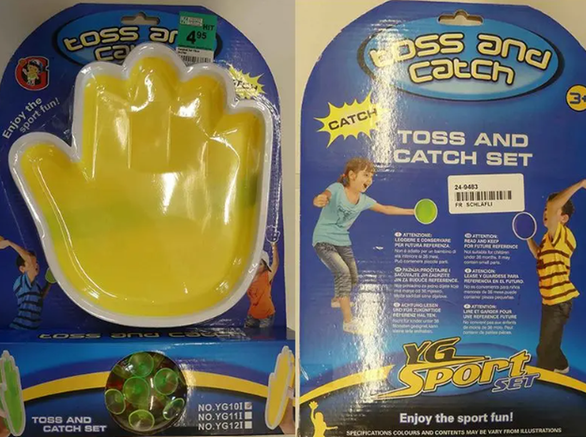 Auch das Fangball-Set des Produzenten Toss and Catch wird bei Otto's nicht mehr verkauft.