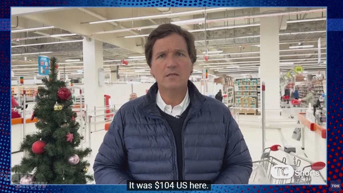 Tucker Carlson im Supermarkt