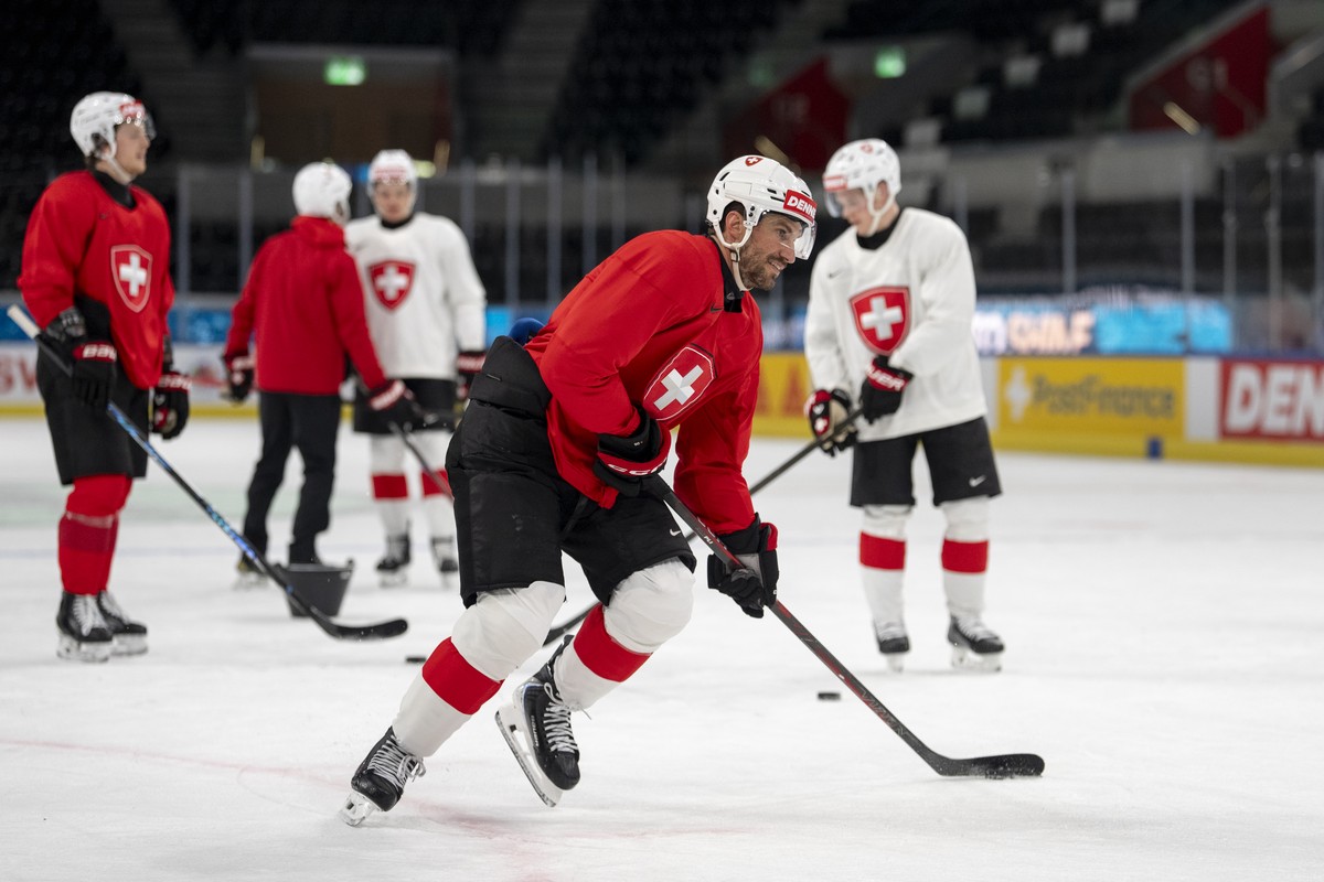 KEYPIX - Roman Josi (CHE) in action during a training of team Switzerland ahead of the 2026 IIHF Ice Hockey World Championship in the Swiss Life Arena in Zurich, Switzerland on Thursday, 14. May 2026. ...