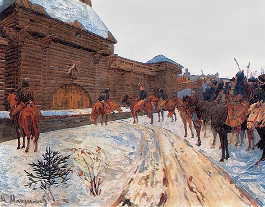 Mongolische Truppen vor Wladimir. 