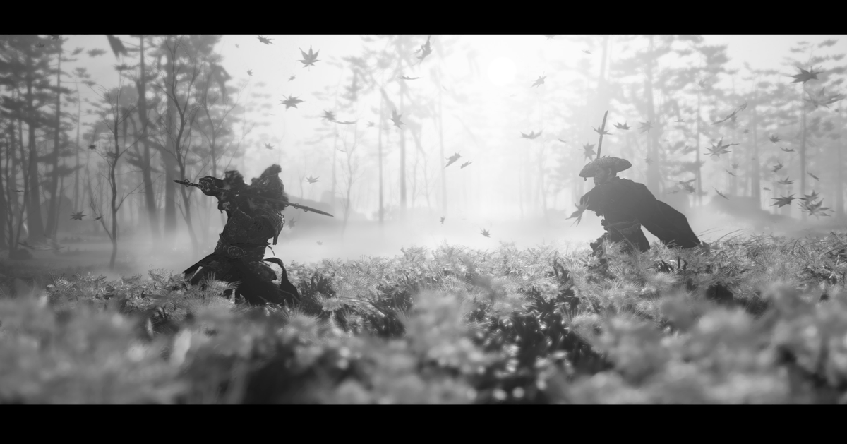 Wie in einem Samurai-Film: Die Schwarzweiss-Optik hat ihren eigenen Charme.