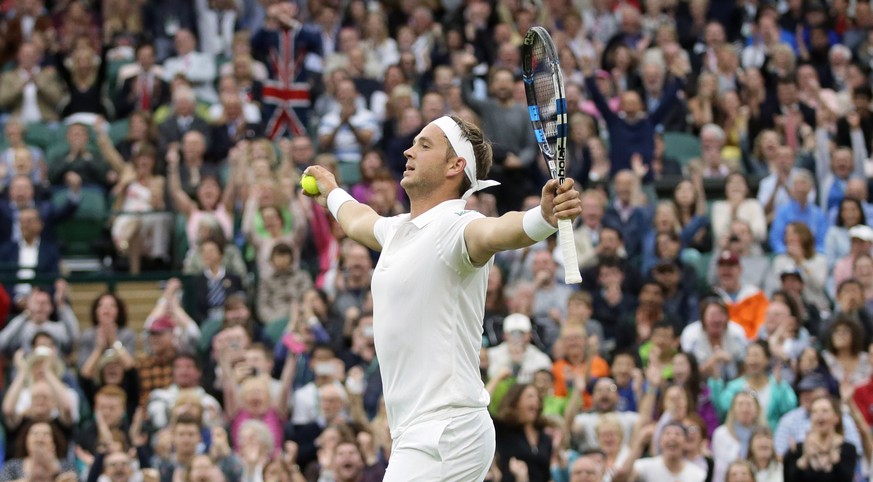 So jubelt man, wenn man gegen Federer ein Game gewinnt – beim Stand von 0:6, 0:1!