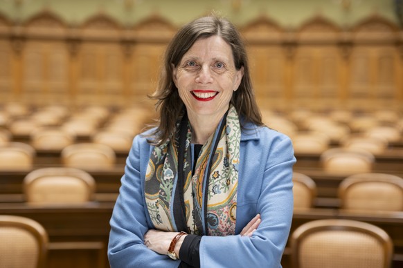 Bettina Balmer, FDP-ZH, neue Praesidentin der FDP. Die Liberalen Frauen posiert zum Portrait, am Rand der Fruehjahrssession der Eidgenoessischen Raete, am Montag, 17. Maerz 2025 im Nationalratssaal in ...