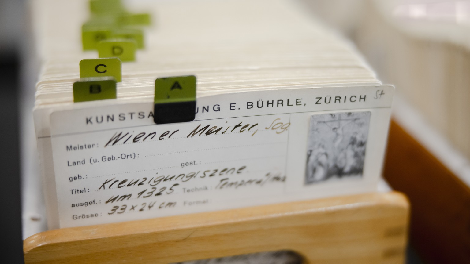 Dokumente des Archivs der Sammlung E.G. Buehrle waehrend einer Medienkonferenz zur Provenienz-Forschung der Sammlung E.G. Buehrle im Kunsthaus Zuerich, am Mittwoch, 15. Dezember 2021 in Zuerich. (KEYS ...