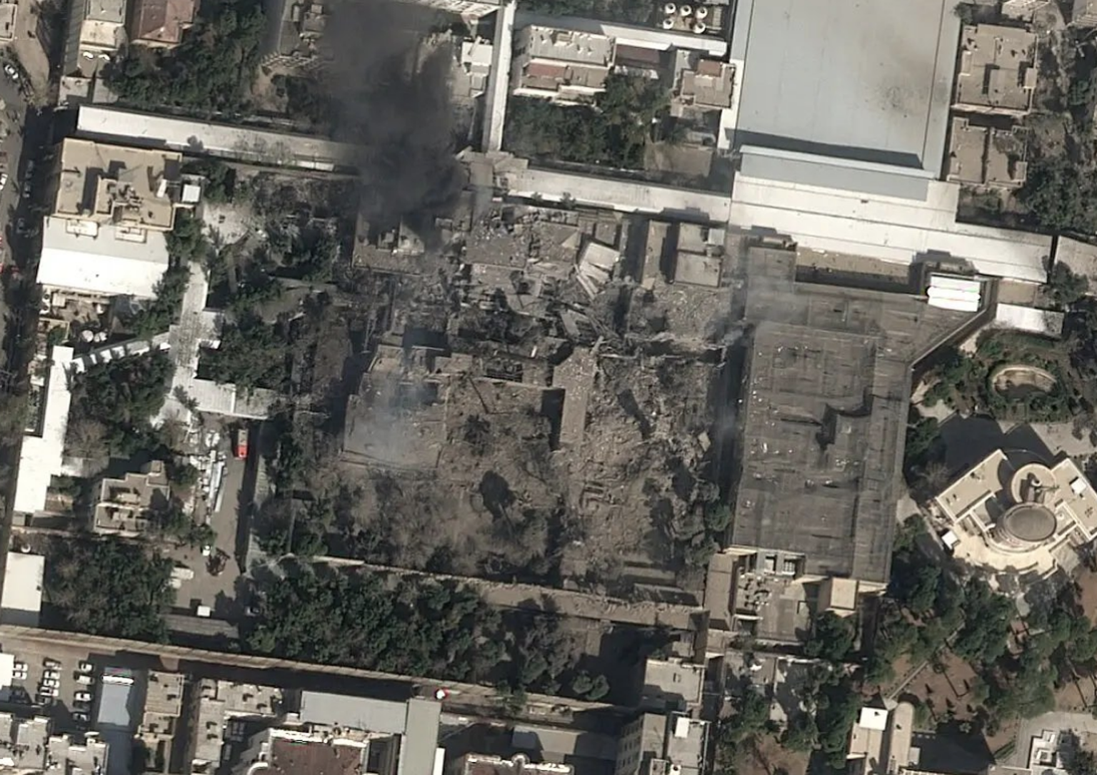 Die zerstörte Residenz von Ajatollah Ali Chamenei