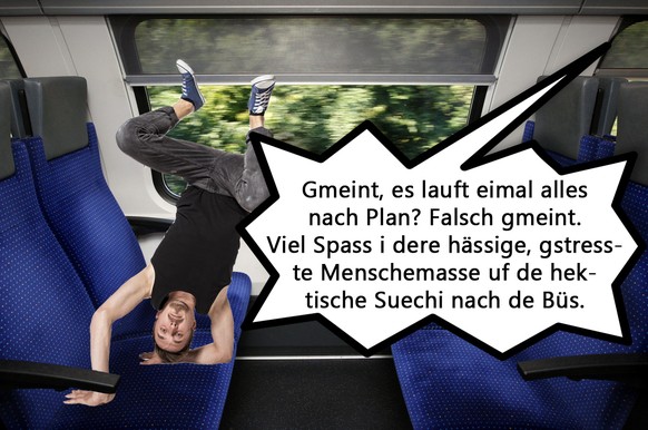 Zeitungen liegen auf Sitzbaenken in einem S-Bahn Abteil. (KEYSTONE/EQ IMAGES/Moritz Hager)