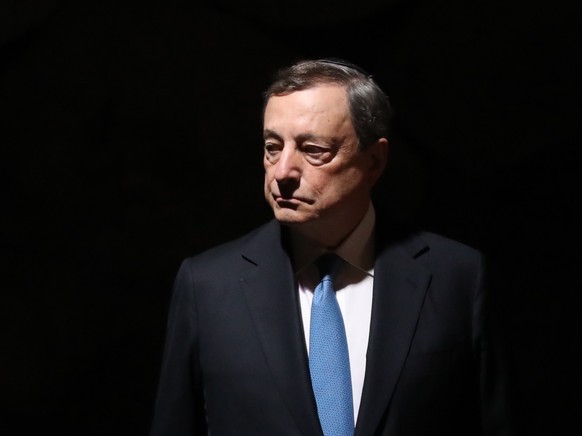 epa10012030 Italian Prime Minister Mario Draghi visits the Hall of Remembrance at the Yad Vashem Holocaust memorial museum in Jerusalem, Israel, 14 June 2022. Draghi is on official visit.
