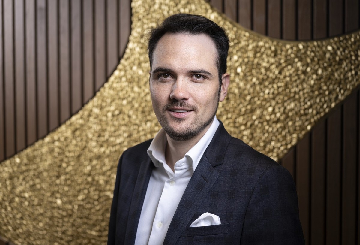 Johannes Laederach, CEO Laederach Chocolatier Suisse, posiert am 18. November 2022 im House of Laederach in Bilten, Kanton Glarus. (KEYSTONE/Gaetan Bally)
