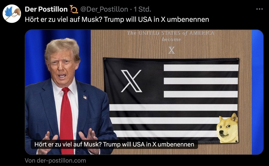 Satire-Beitrag zu Trump