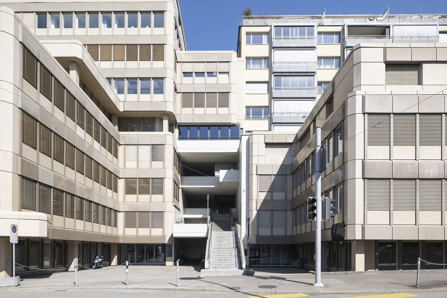 Das Gebaeude der FINMA, Eidgenoessische Finanzmarktaufsicht, an der Wasserwerkstrasse aufgenommen am Donnerstag, 7. September 2023 in Zuerich. (KEYSTONE/Ennio Leanza)