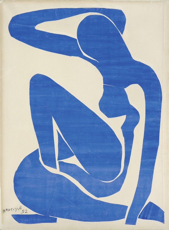 Mit Gouache bemalte und ausgeschnittene Papiere auf Papier auf Leinwand
106.3 x 78 cm
Fondation Beyeler, Riehen/Basel, Sammlung Beyeler 
© Succession H. Matisse / 2024, ProLitteris, Zurich
Foto: Rober ...