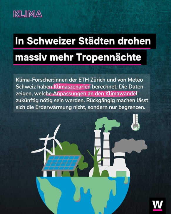 &lt;p&gt;Klima-Forscher:innen haben Klimaszenarien für die Schweiz berechnet.&lt;/p&gt;
