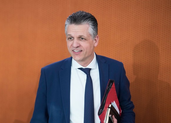 Head of the Chancellery Thorsten Frei, right, attends the cabinet meeting at the chancellery in Berlin, Germany, Wednesday, Feb. 25, 2026. (AP Photo/Ebrahim Noroozi)
Thorsten Frei
