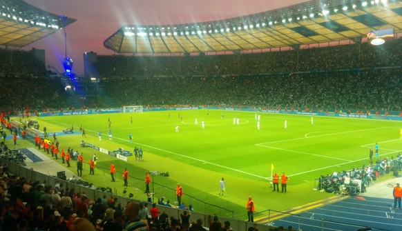 Die Sicht aufs Spielfeld – berauschend.