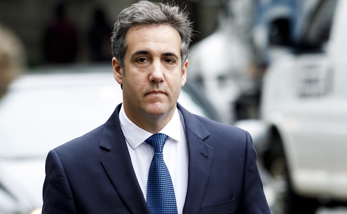epa07197323 (FILE) - Michael Cohen, President Donald Trump's then personal attorney, walks with his legal team following a hearing at United States Federal Court in New York, New York, USA, 30 Ma ...