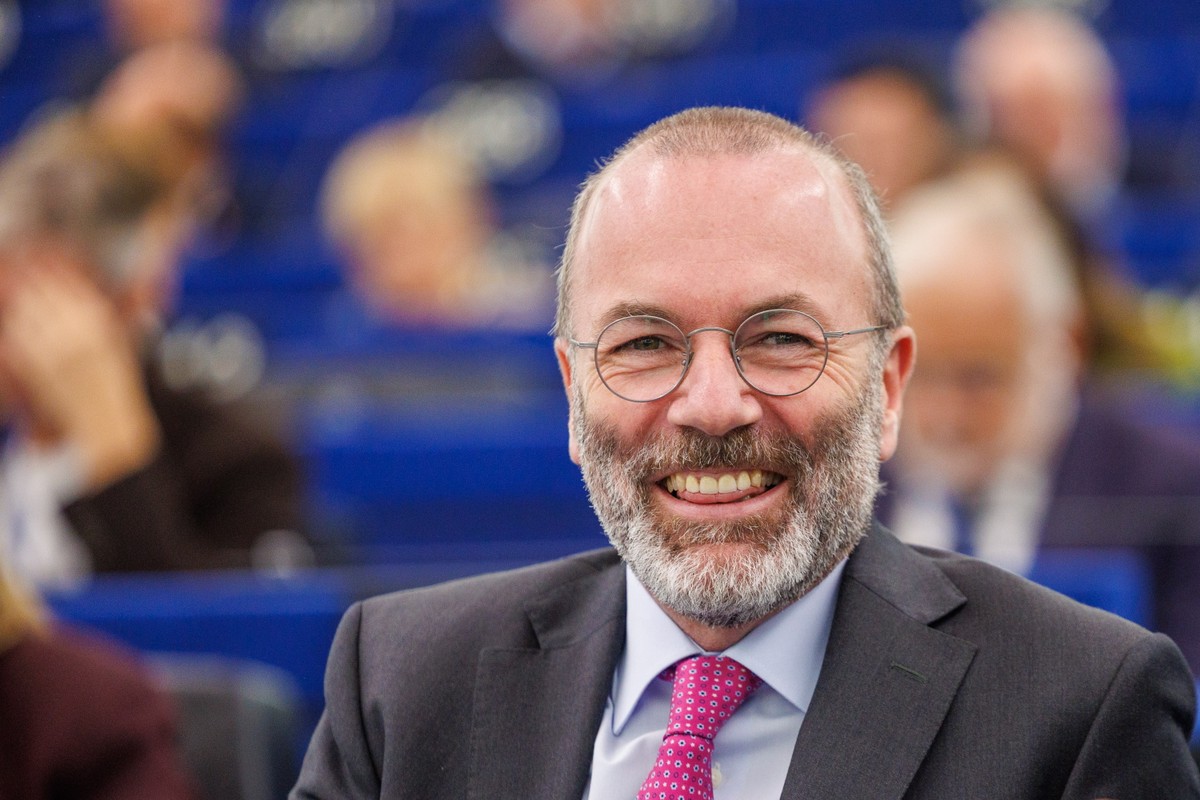 epa13287133 Chair of the European People's Party (EPP) Group in the European Parliament and President of the EPP, Manfred Weber, attends a vote during a plenary session at the European Parliament ...