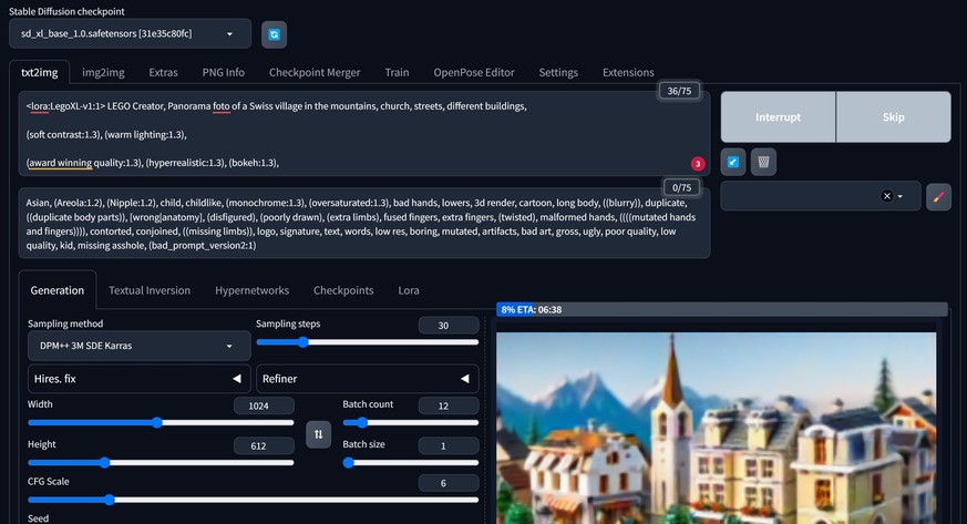 Stable Diffusion has a GUI (Graphical User Interface) that Midjourney can only dream of.