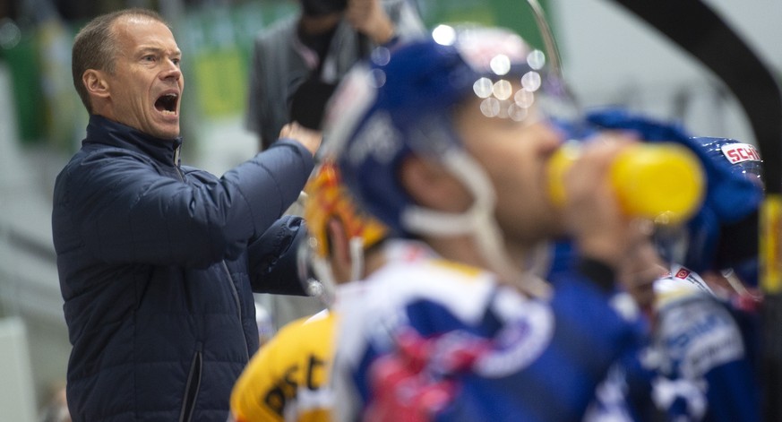 Klotens Assistent Waltteri Immonen waehrend dem Eishockey-Meisterschaftspiel der Swiss League zwischen dem EHC Kloten und dem HC Thurgau, am Samstag, 22. September 2018, in Kloten. (KEYSTONE/Melanie D ...