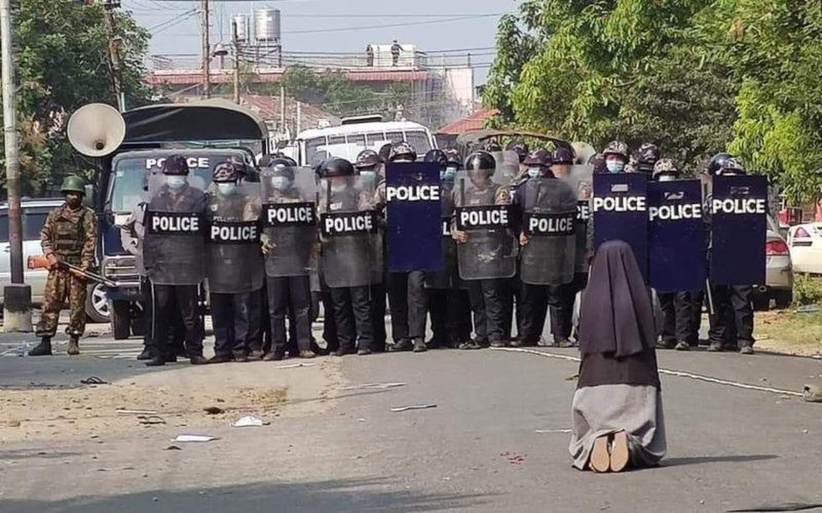 Birmanie, Myanmar, Ann Nu Thawng, Ann Nu Thawng, police, manifestations