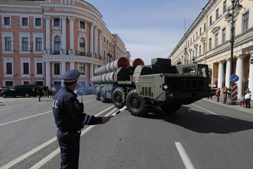 Die Raketen bei einer Parade in Moskau.