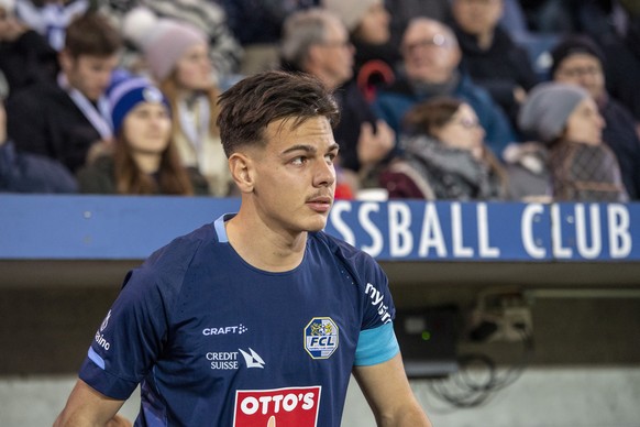 Ardon Jashari von Luzern beim Super League Meisterschaftsspiel zwischen dem FC Luzern und dem FC Basel vom Samstag, 4. Maerz 2023 in Luzern. (KEYSTONE/Urs Flueeler)