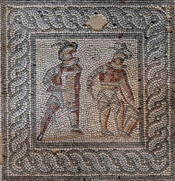 Gladiatorenmosaik aus Augusta Raurica, entstanden im 3. Jahrhundert n. Chr.
https://www.augustaraurica.ch/