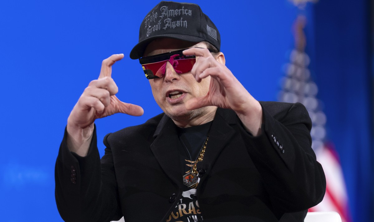 FILE - Elon Musk speaks at the Conservative Political Action Conference, CPAC, at the Gaylord National Resort &amp; Convention Center, Feb. 20, 2025, in Oxon Hill, Md. (AP Photo/Jose Luis Magana, File ...
