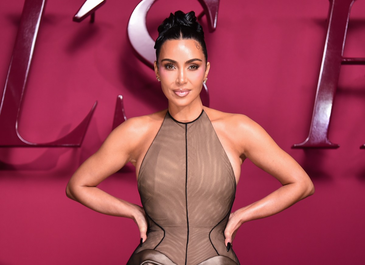 Kim Kardashian arrives at the premiere of "All's Fair" on Thursday, Oct. 16, 2025, at DGA Theater Complex in Los Angeles. (Photo by Richard Shotwell/Invision/AP)
Kim Kardashian
