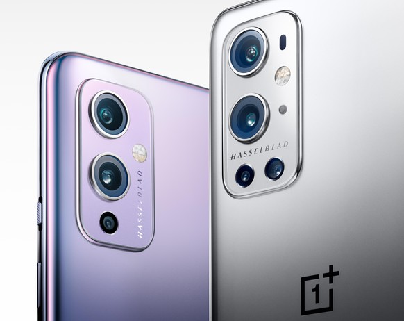 OnePlus 9 (links) und das teurere OnePlus 9 Pro.