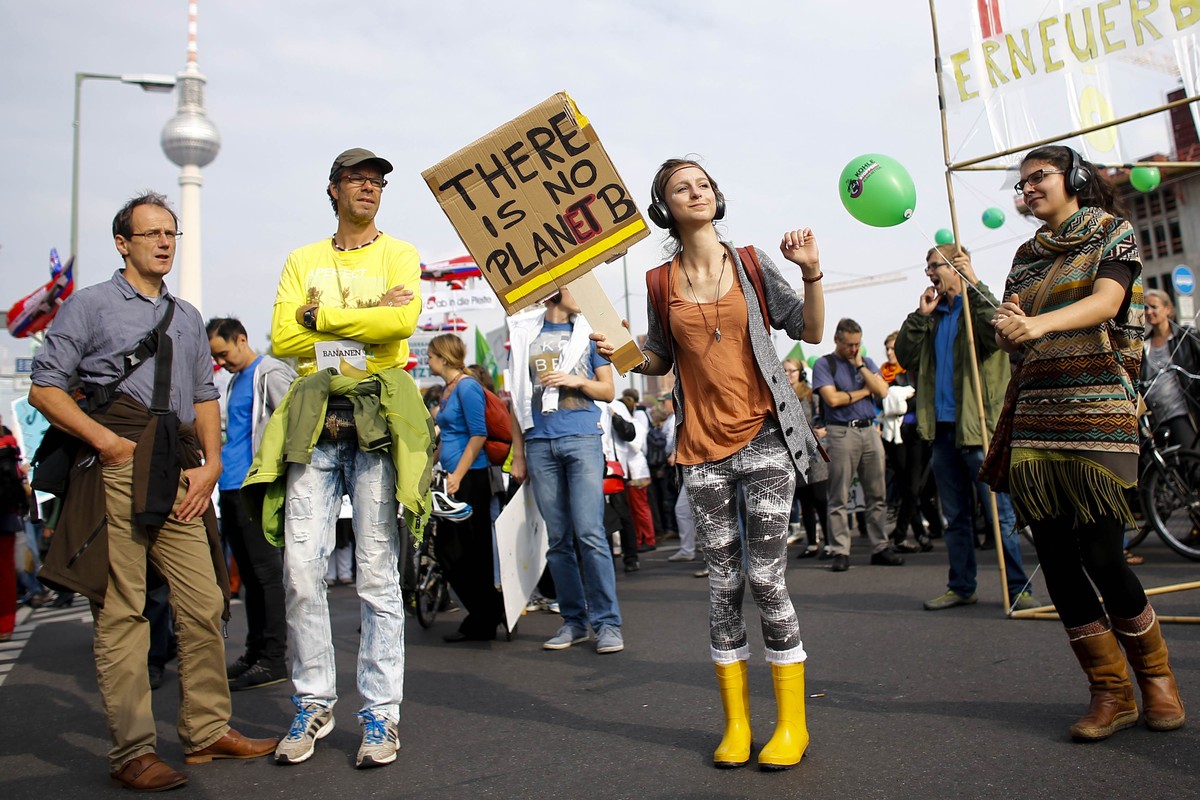 Lautloser Tanz an der «Silent Climate Parade» in Berlin.&nbsp;
