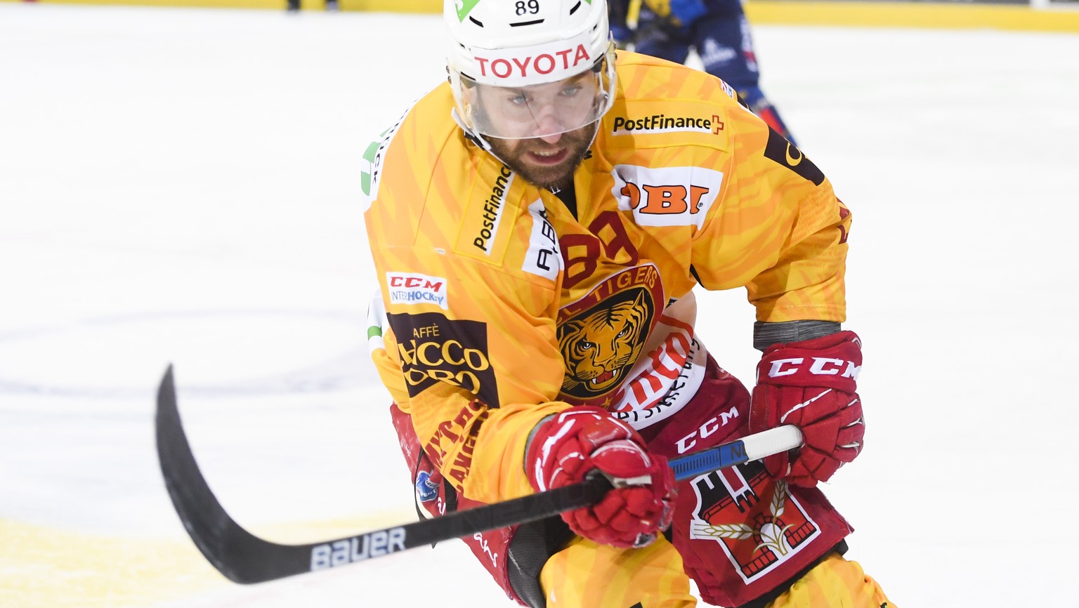 Langnaus Chris DiDomenico, beim Eishockey-Qualifikationsspiel der National League zwischen dem HC Davos und den SCL Tigers, am Freitag, 21. Februar 2020, im Eisstadion in Davos. (KEYSTONE/Gian Ehrenze ...