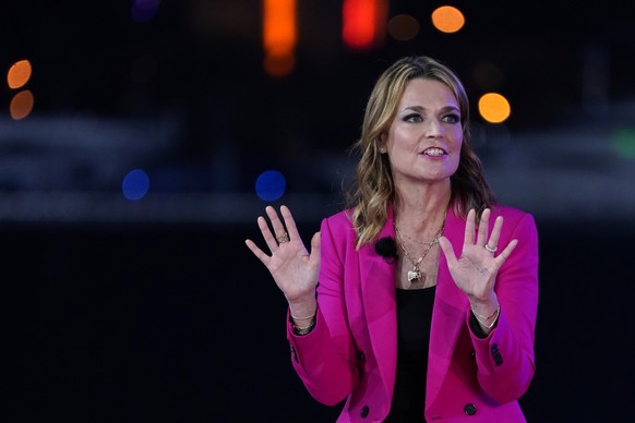 Moderator Savannah Guthrie speaks during an NBC News Town Hall with President Donald Trump at Perez Art Museum Miami, Thursday, Oct. 15, 2020, in Miami. (AP Photo/Evan Vucci)
Donald Trump