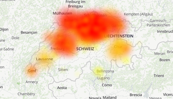 UPC kämpft schweizweit mit Störungen.