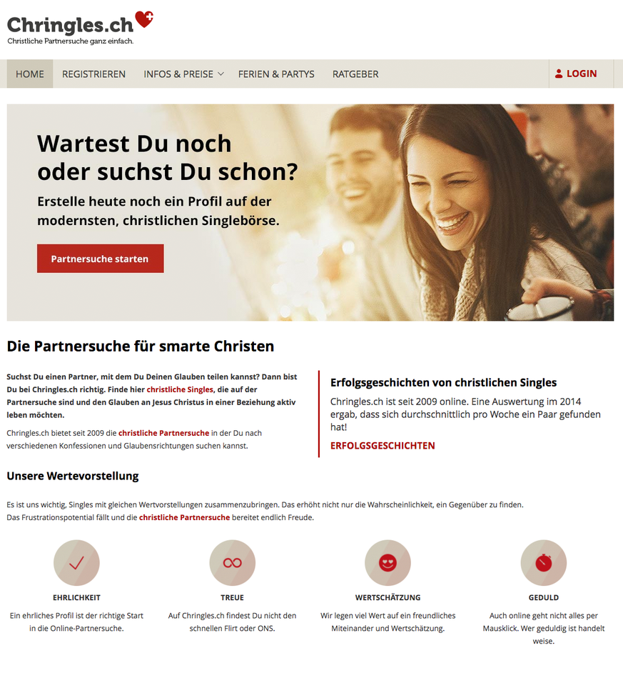 Chringles, Christliches Dating, Screenshot

chringles.ch