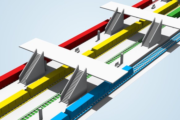 Ein Visualisierung des Tiefbahnhofs in Basel.