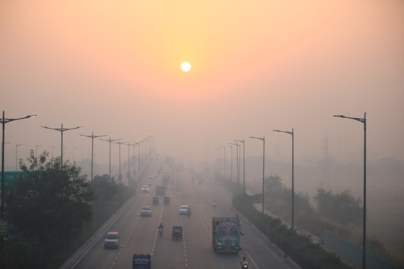 smog in neu-delhi indien