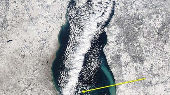 Lake Effect Snow Nasa Satellitenbild