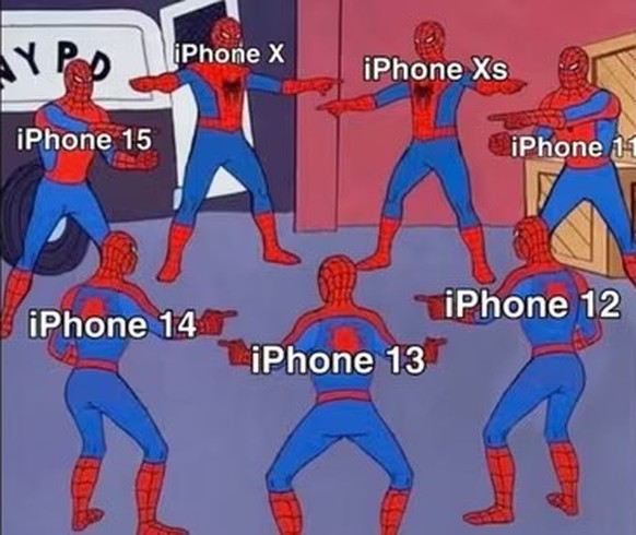 Meme zur Apple-Keynote und dem von Android-Usern belächelten iPhone 15.