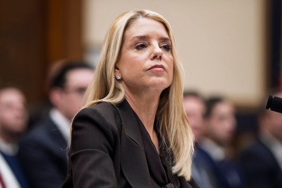Attorney General Pam Bondi testifies before a House Judiciary Committee oversight hearing on Capitol Hill in Washington, Wednesday, Feb. 11, 2026, in Washington. (AP Photo/J. Scott Applewhite)
Pam Bon ...
