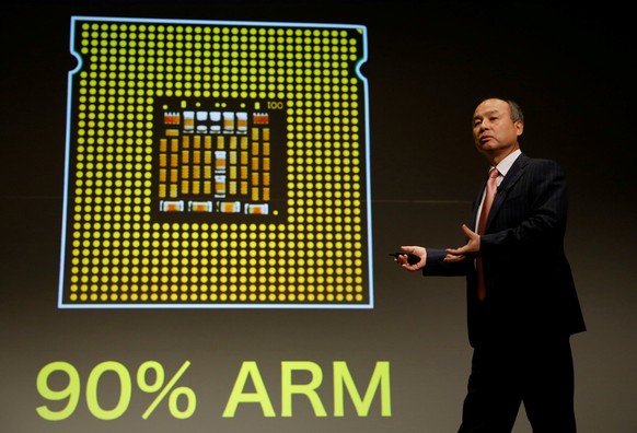 FILE PHOTO: SoftBank Group Corp Chairman and CEO Masayoshi Son attends a news conference in Tokyo, Japan, February 8, 2017. REUTERS/Toru Hanai/File Photo