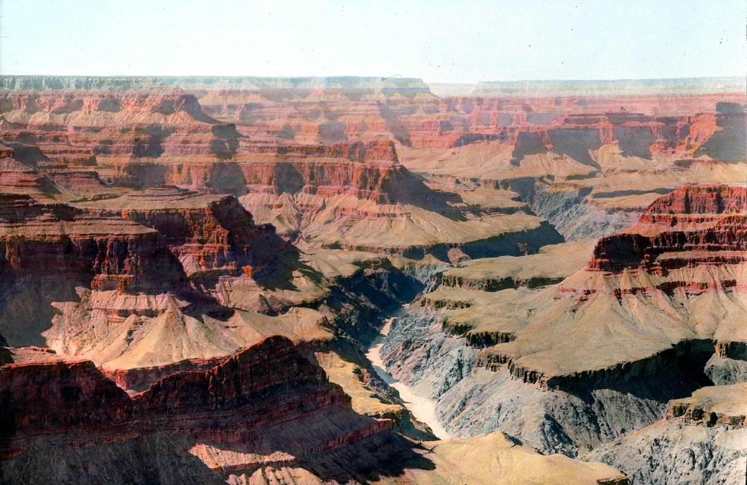 Blick auf den Grand Canyon im Norden des US-Bundesstaats Arizona, 1915.