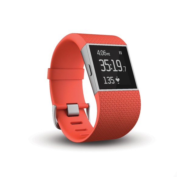 This photo provided by Fitbit, Inc., shows the Fitbit Surge, among the few fitness trackers with built-in GPS and heart-rate monitors. Under normal use, the Surge&#039;s battery life lasts up to a wee ...