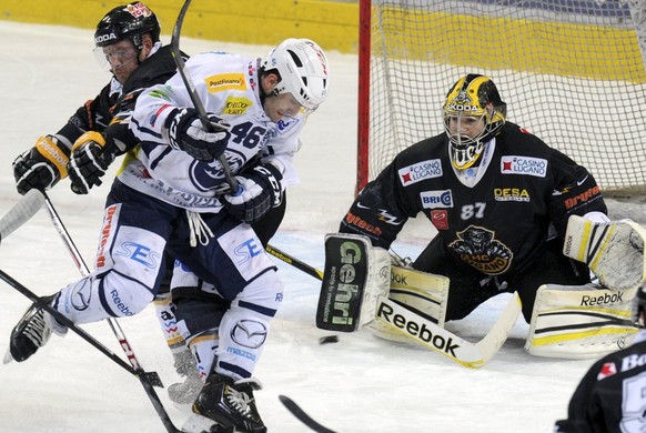 Flückiger im Tessiner Derby gegen Ambri im Februar.