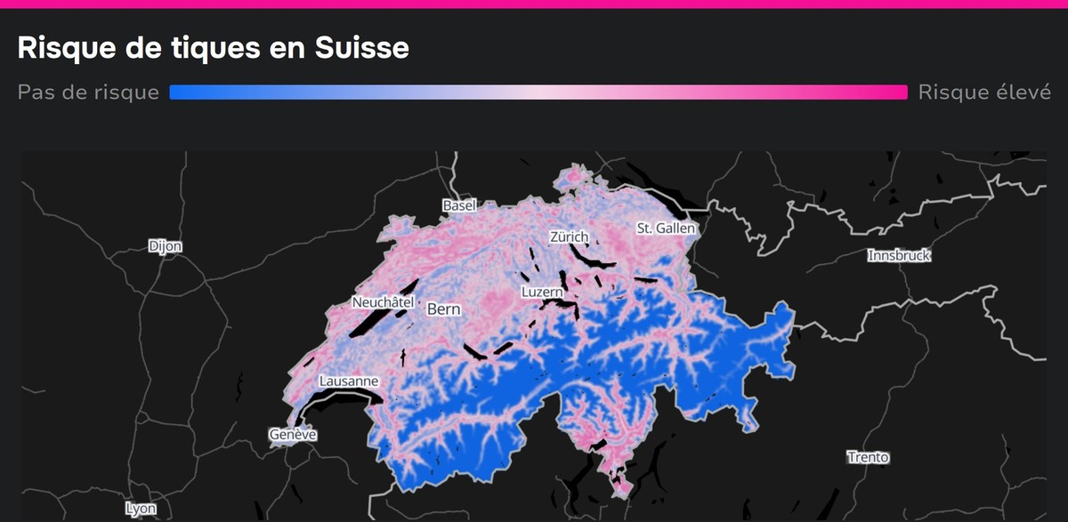 Risque de tiques en Suisse