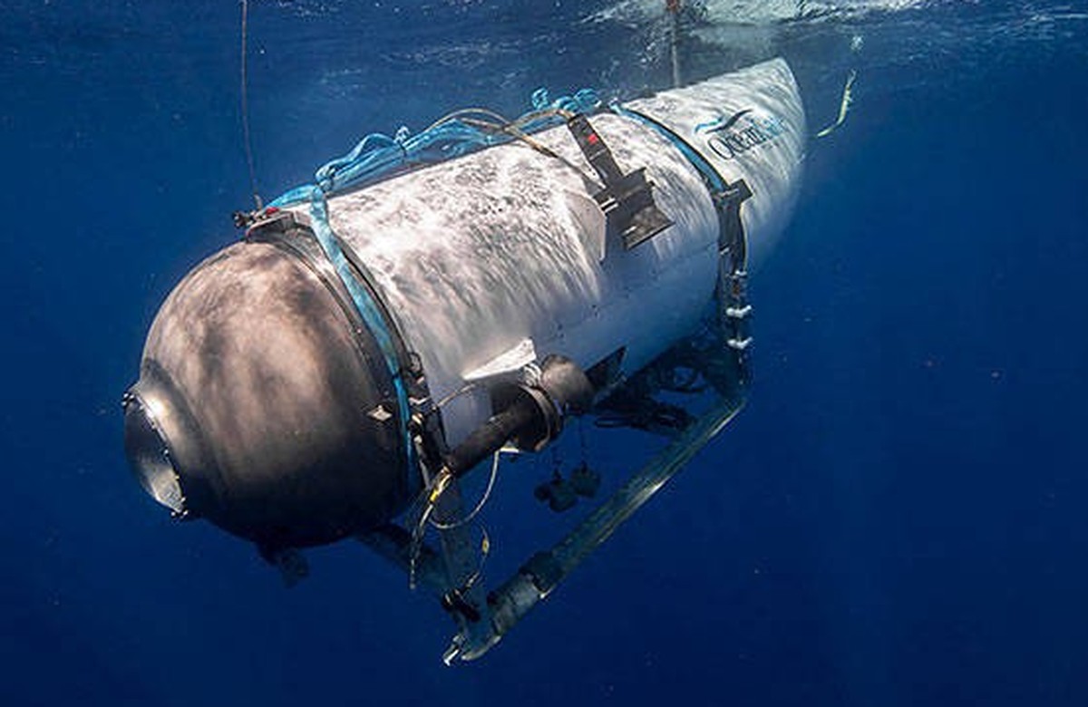 June 19, 2023: Undated handout photo shows Titan, the submersible that vanished on expedition to the Titanic wreckage. A massive search and rescue operation is under way in the mid Atlantic after a to ...