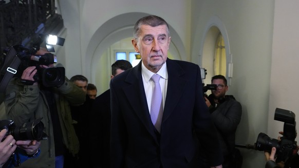 Former Czech Republic&#039;s Prime Minister and Presidential candidate Andrej Babis arrives for a trial at the municipal court in Prague, Czech Republic, Wednesday, Jan. 4, 2023. Andrej Babis went on  ...